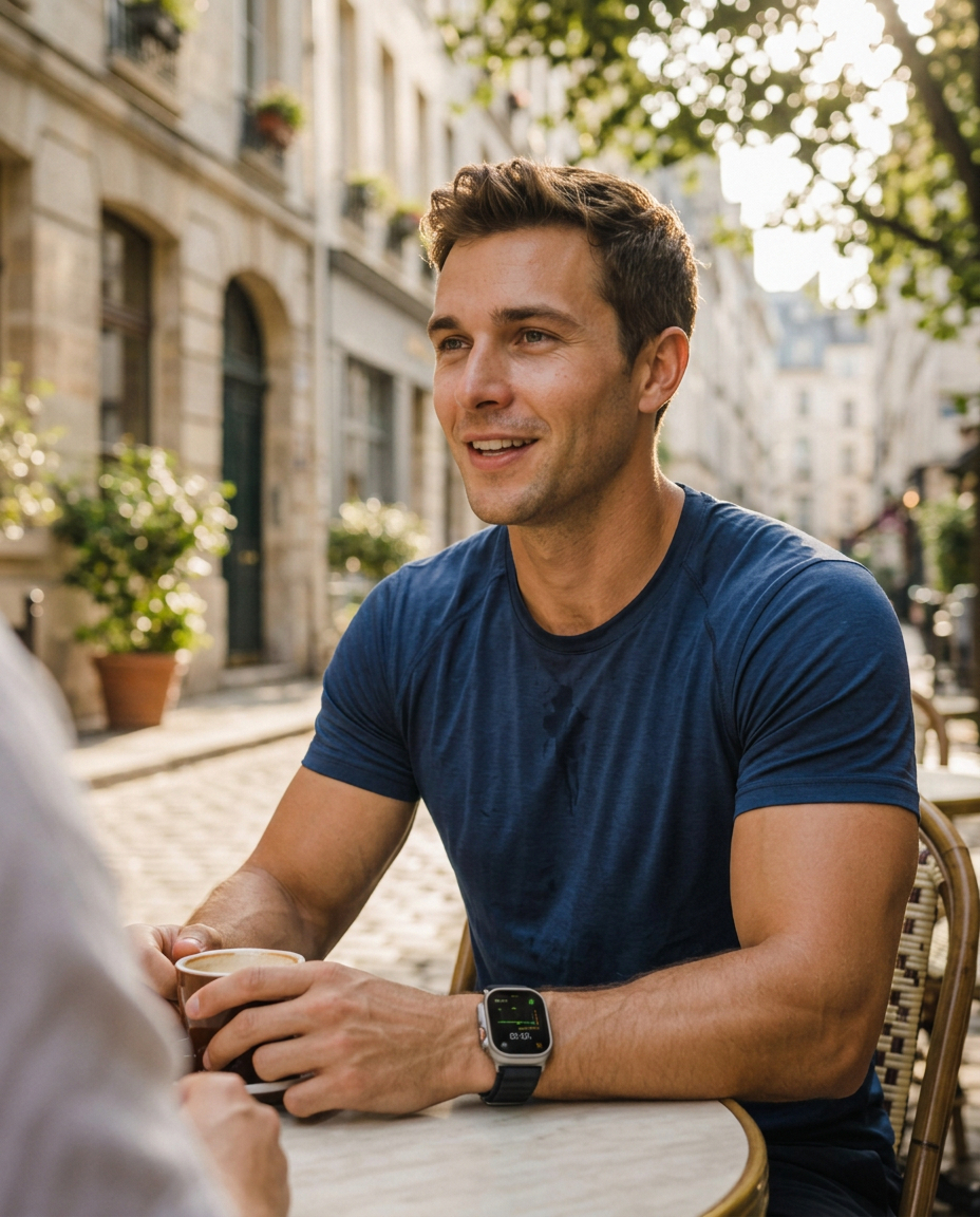 Alpine Loop – Black worn by a model