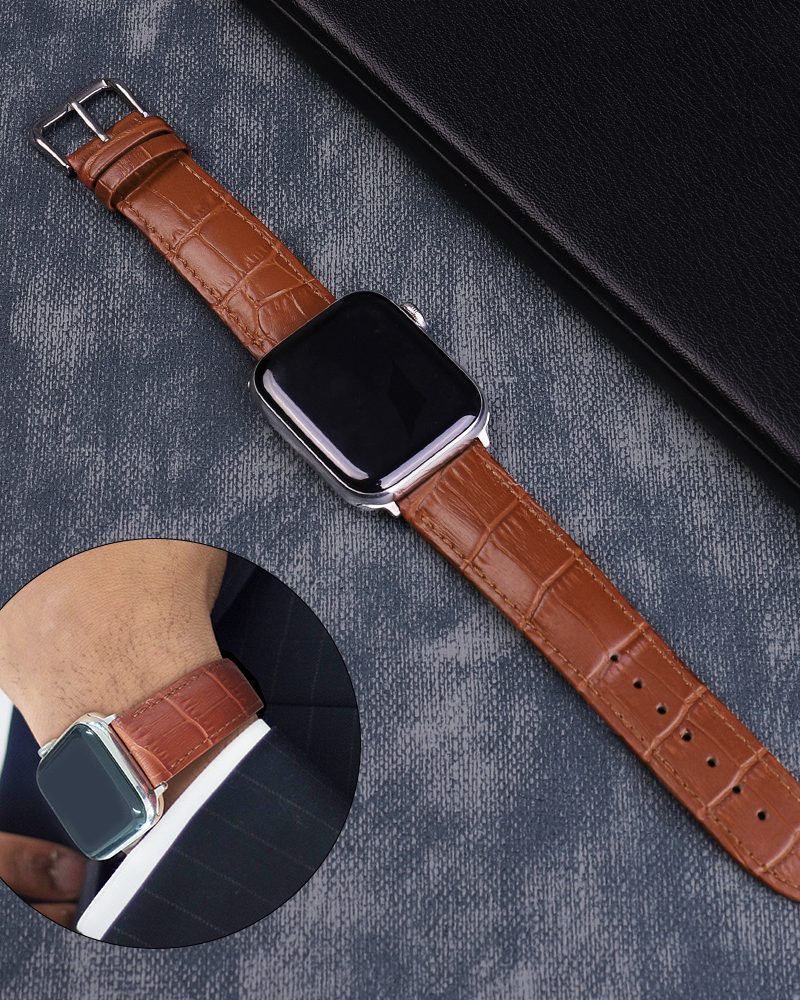 Alternative view of Alexander Leather Strap - Dark Brown Apple Watch Band