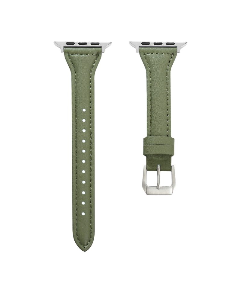 Ally Leather Strap - Avocado Apple Watch Band, Fits 38-49mm