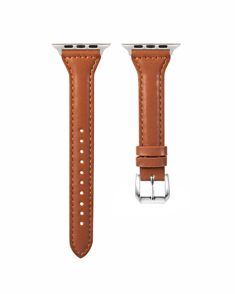 Ally Leather Strap - Brown Apple Watch Band, Fits 38-49mm