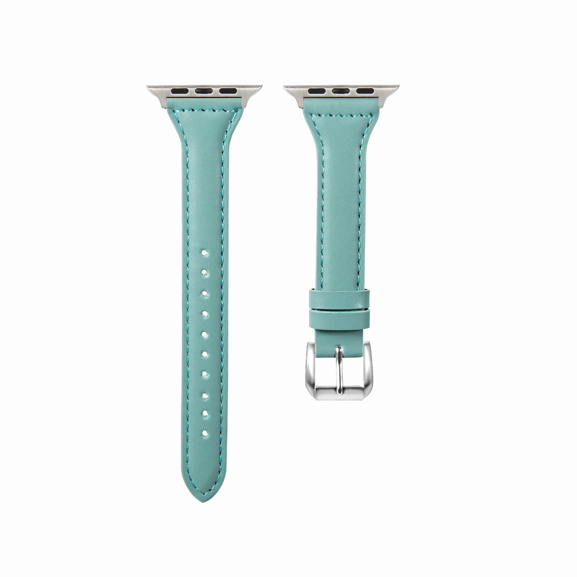 Ally Leather Strap - Green Bamboo Apple Watch Band