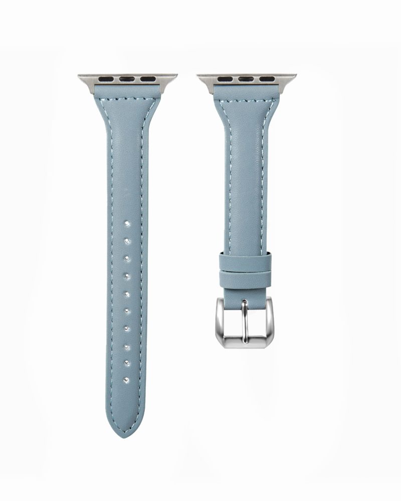 Ally Leather Strap - Haze Blue Apple Watch Band, Fits 38-49mm