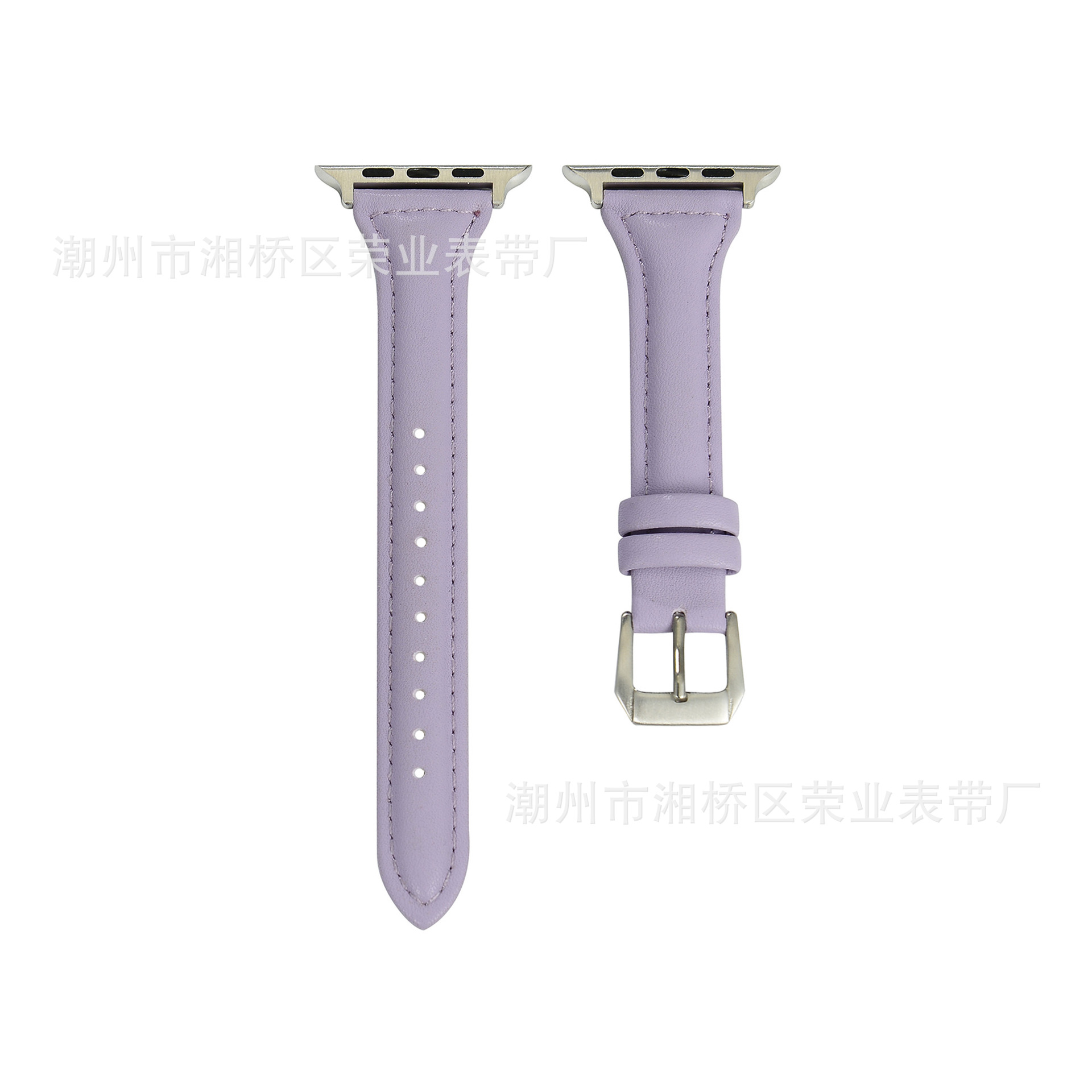 Ally Leather Strap Violet - Slim Apple Watch Band 38-49mm