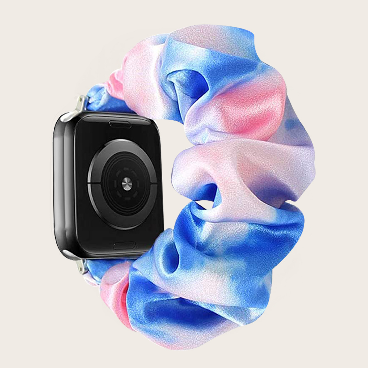 Satin Scrunchie Strap - Dreamy Blue White