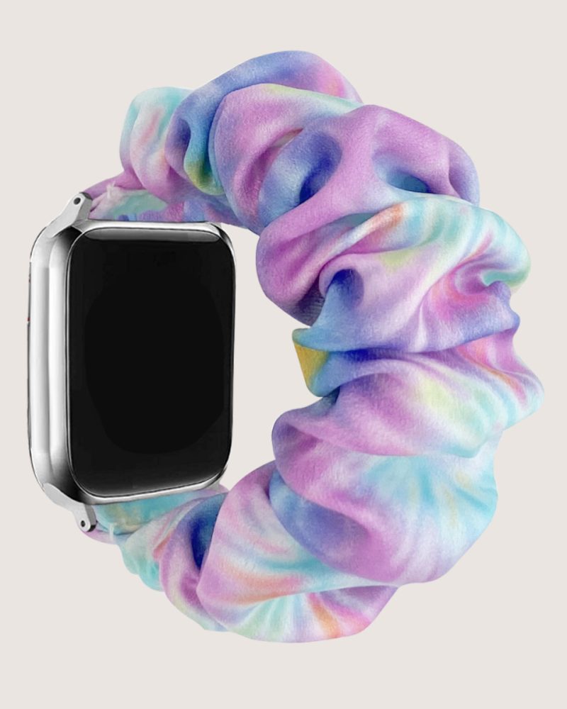 Satin Scrunchie Strap - Purple Blue