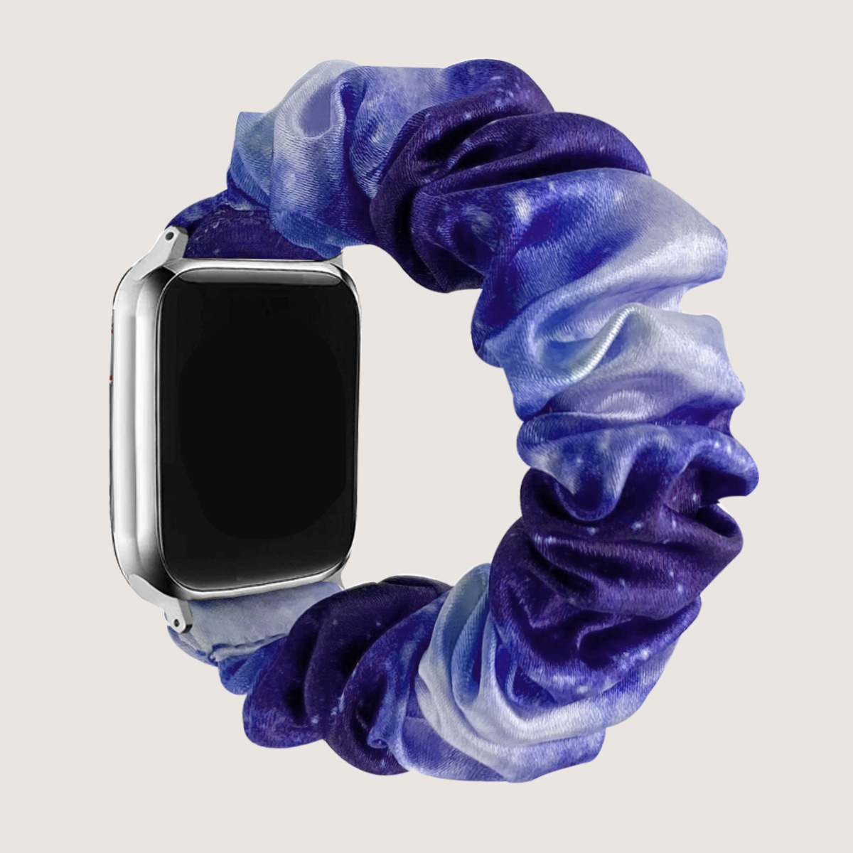 Satin Scrunchie Strap - Starry Purple