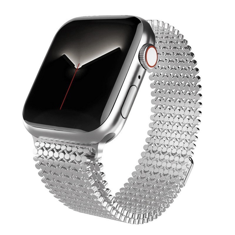 Zoe Magnetic Strap - Silver Metal Apple Watch Band