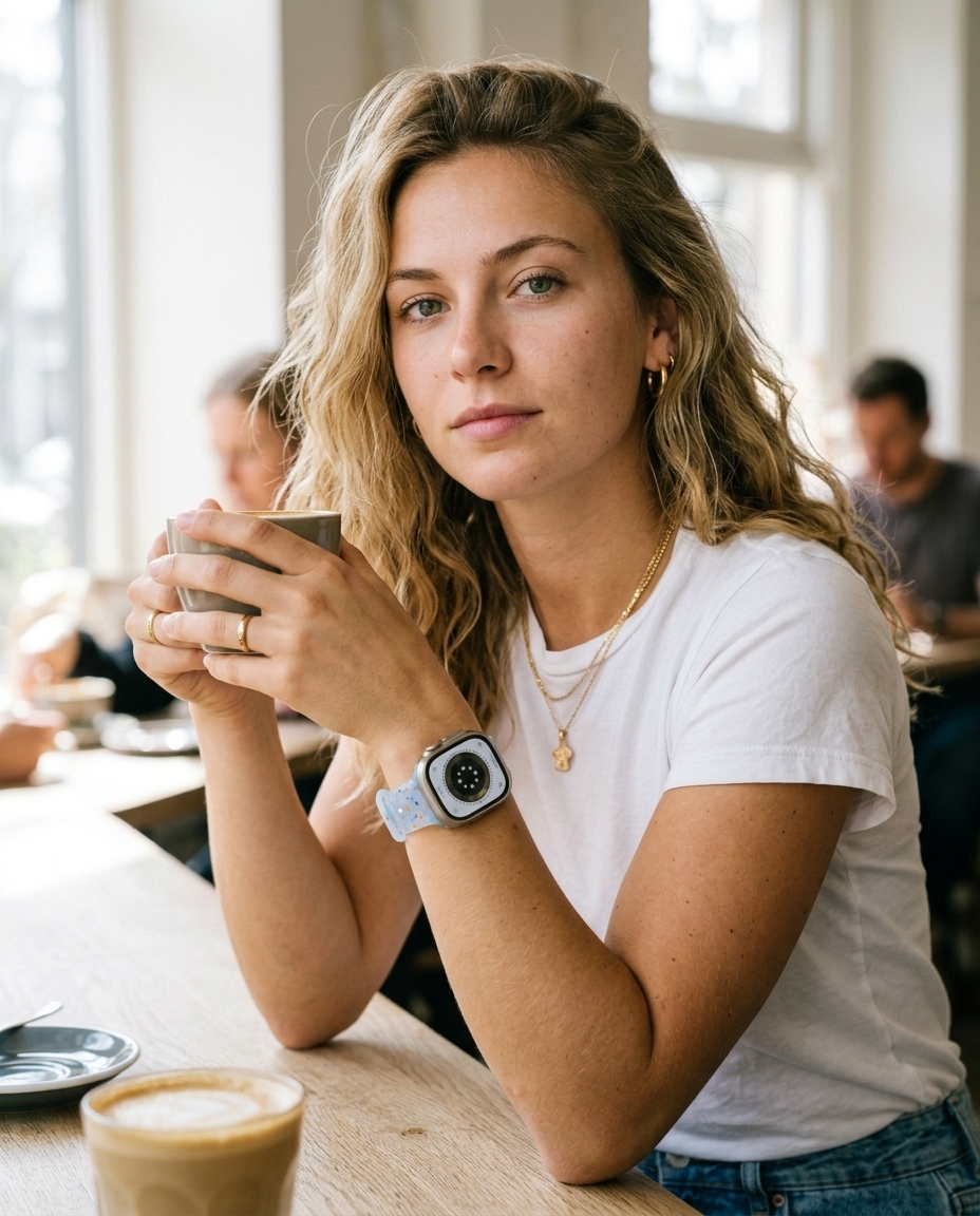 Jelly Sport Band – Sky Blue worn by a model