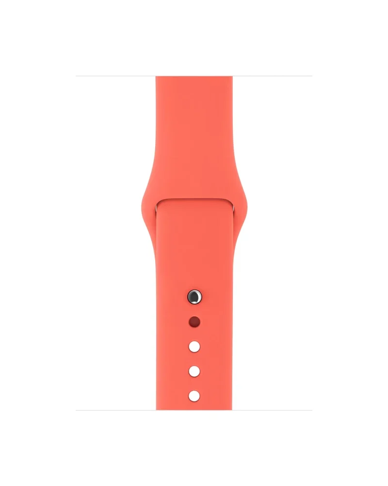 Coral sport watch band with silicone strap and adjustable pin fasteners