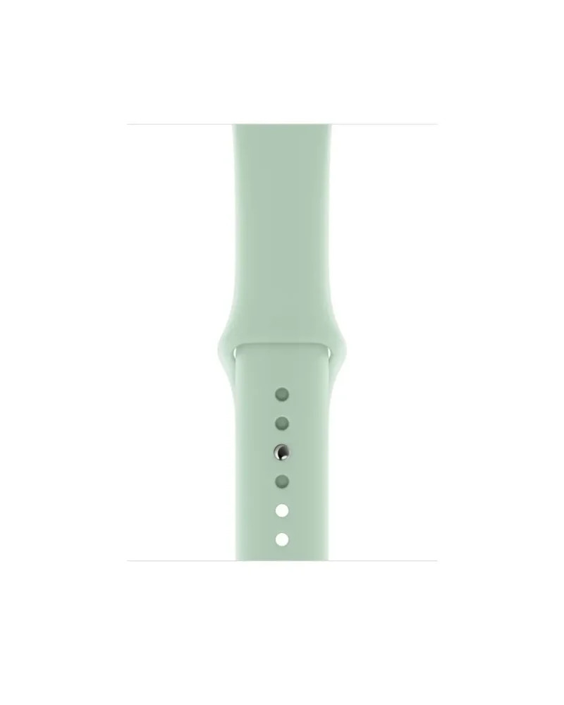 Apple Watch Sport Band Beryl green silicone strap with adjustment holes