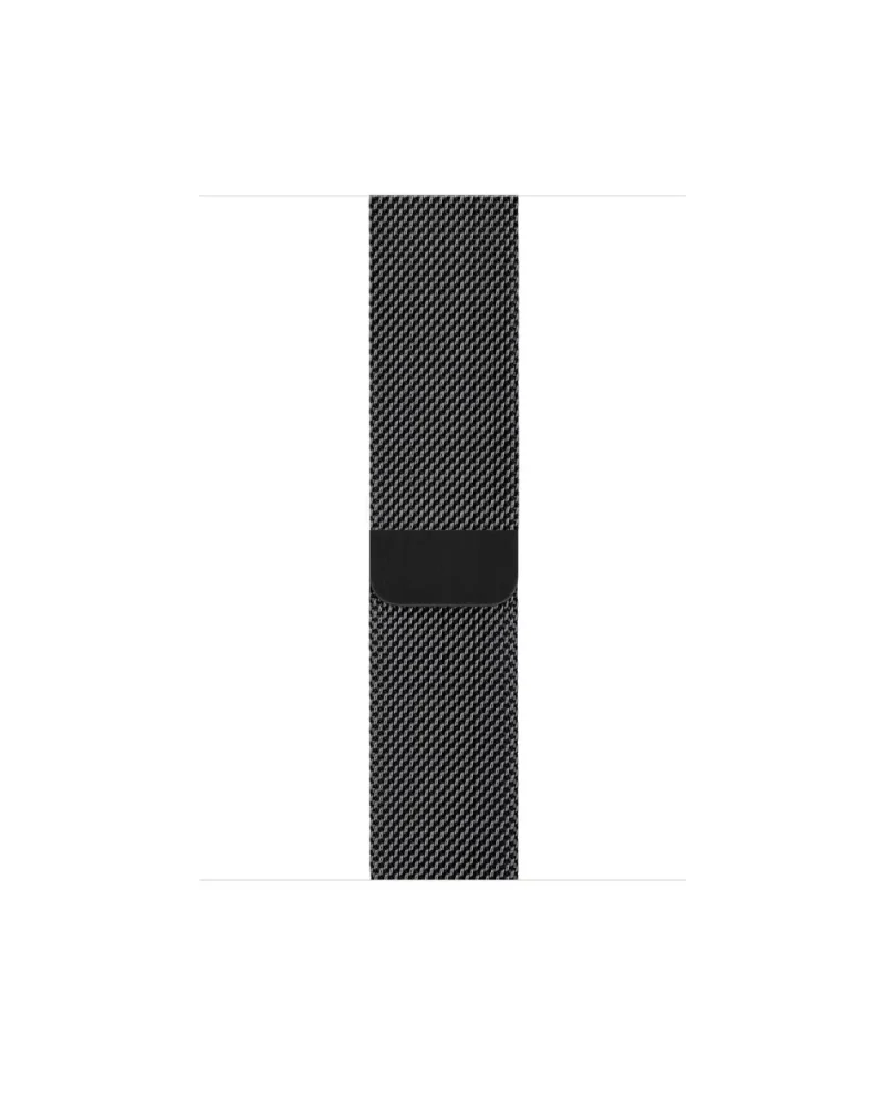 Black Milanese Loop mesh band with magnetic closure for smartwatch