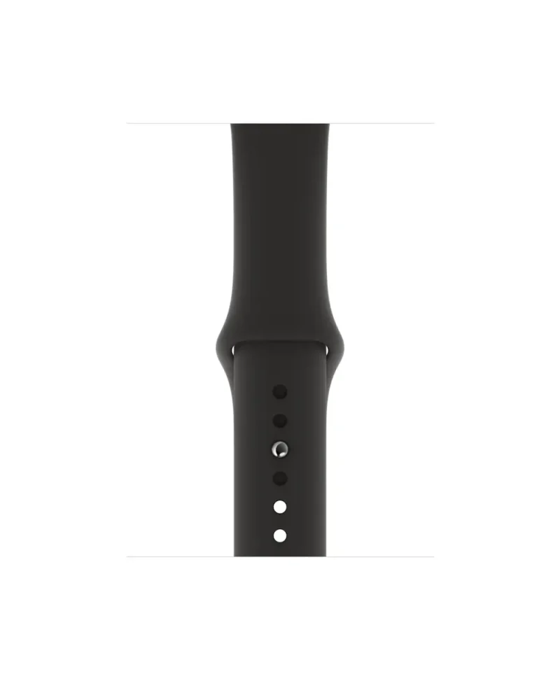 Black silicone sport band for Apple Watch with button closure
