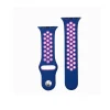 Blue silicone sport band with pink luminous glow LED dots for smartwatch