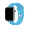 Blue sport band for smartwatch with silver aluminum case and digital crown