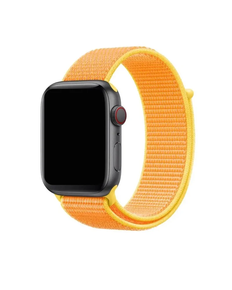 Apple Watch sport loop band canary yellow nylon woven strap