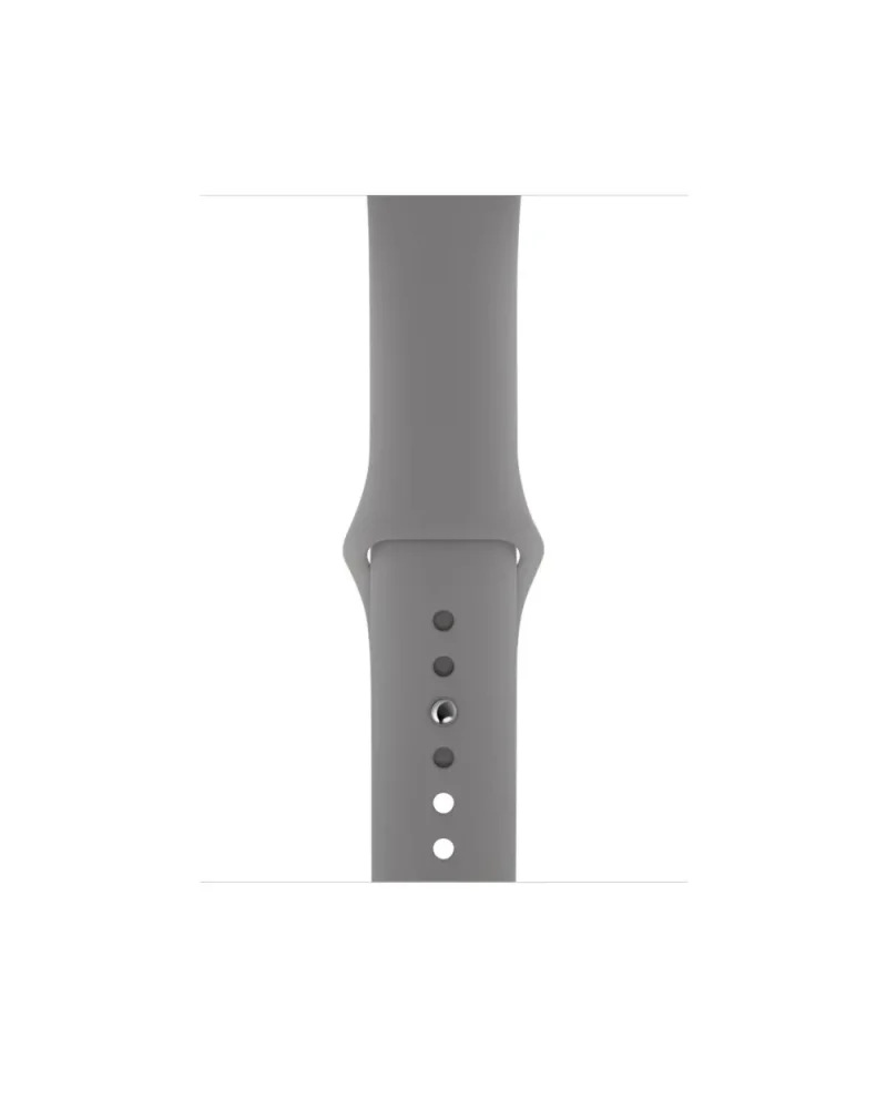 Gray sport band with adjustable pin closures for smartwatch