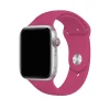 Smart watch with silver case and dragonfruit pink silicone sport band