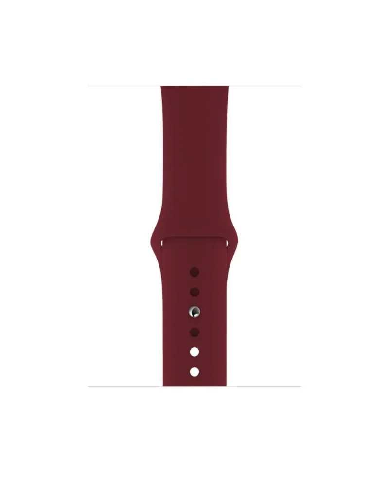 Wine red silicone sport band for Apple Watch replacement strap