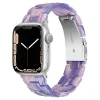 Purple acrylic crystal smartwatch band for Apple Watch with silver clasp