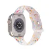 Clear glitter sport band for Apple Watch Ultra with colorful confetti pattern