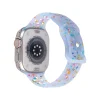 Sky blue glitter sport band with colorful confetti pattern for Apple Watch Ultra