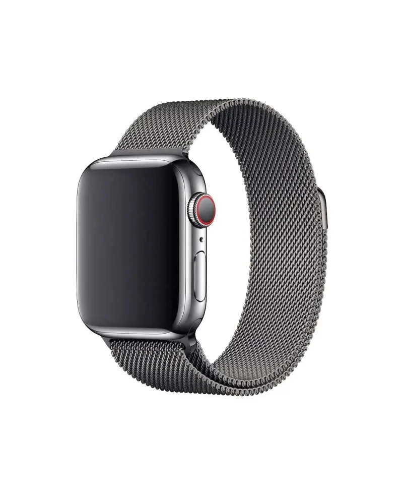 Gun metal Milanese loop stainless steel mesh watch band strap