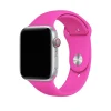Hot pink silicone sport band for Apple Watch with silver case
