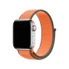 Apple Watch sport loop band kumquat orange with olive green nylon strap