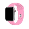 Pink sport band for Apple Watch with silver aluminum case