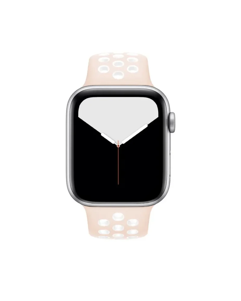 Apple Watch sport band active light pink white with perforated holes