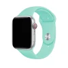 Mint green sport band for smartwatch with silver aluminum case