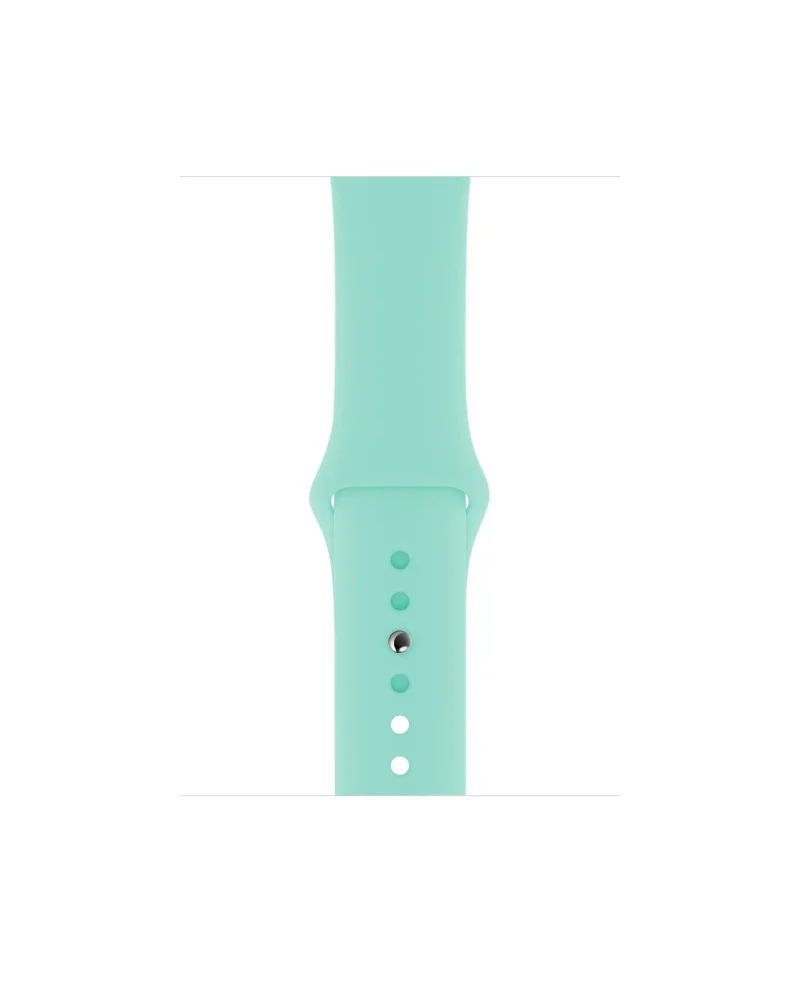 Marine green silicone sport band for smartwatch with ventilation holes
