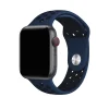 Apple Watch midnight blue sport band with perforated holes and silver digital crown