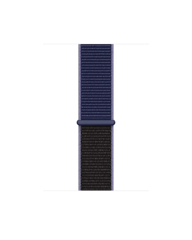 Midnight blue black nylon sport loop watch band with connector