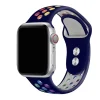 Navy sport band for Apple Watch with colorful perforated design holes