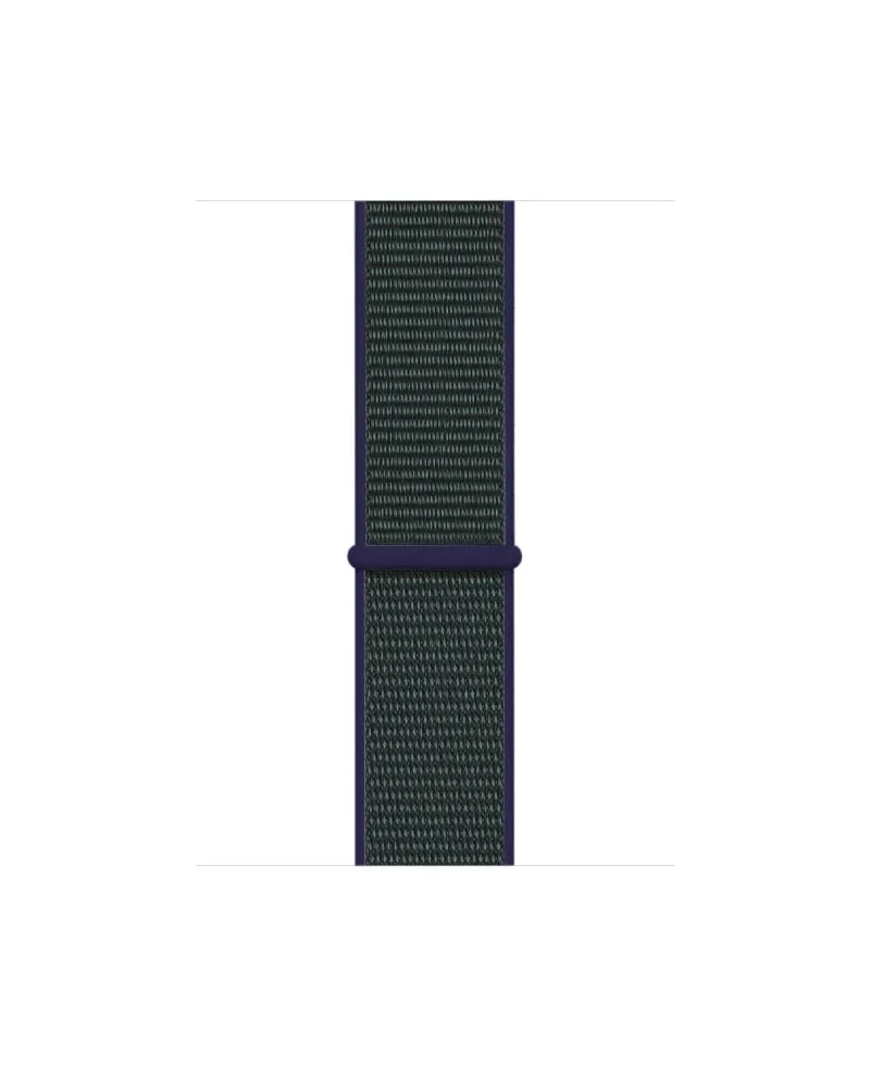 Dark navy blue and gray sport loop smartwatch band with woven textile design