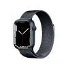 Midnight black Apple Watch with stainless steel Milanese loop band