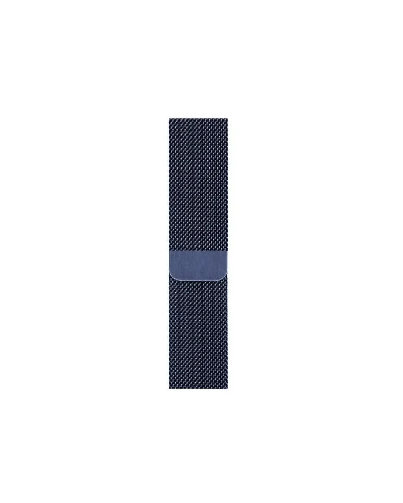 Midnight blue stainless steel Milanese loop smartwatch band