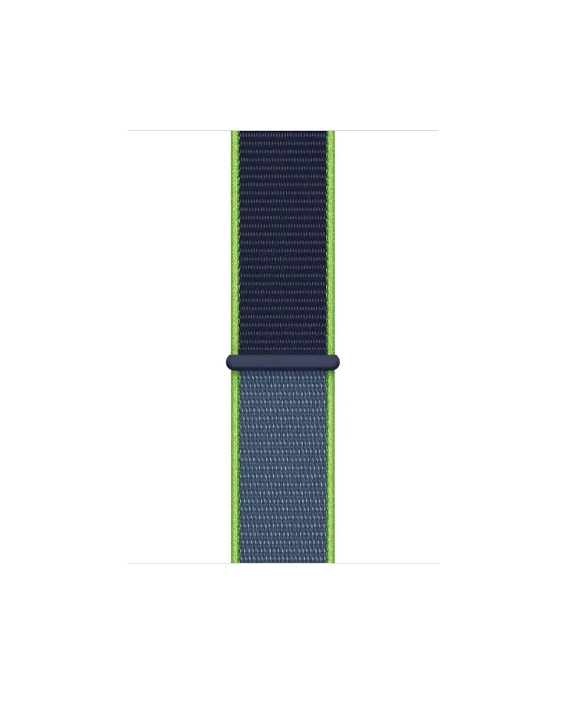 Neon lime and gray sport loop watch band with black connector