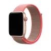 Apple Watch rose gold with neon pink sport loop band