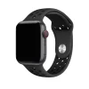 Black sport smartwatch with athletic band and red digital crown button