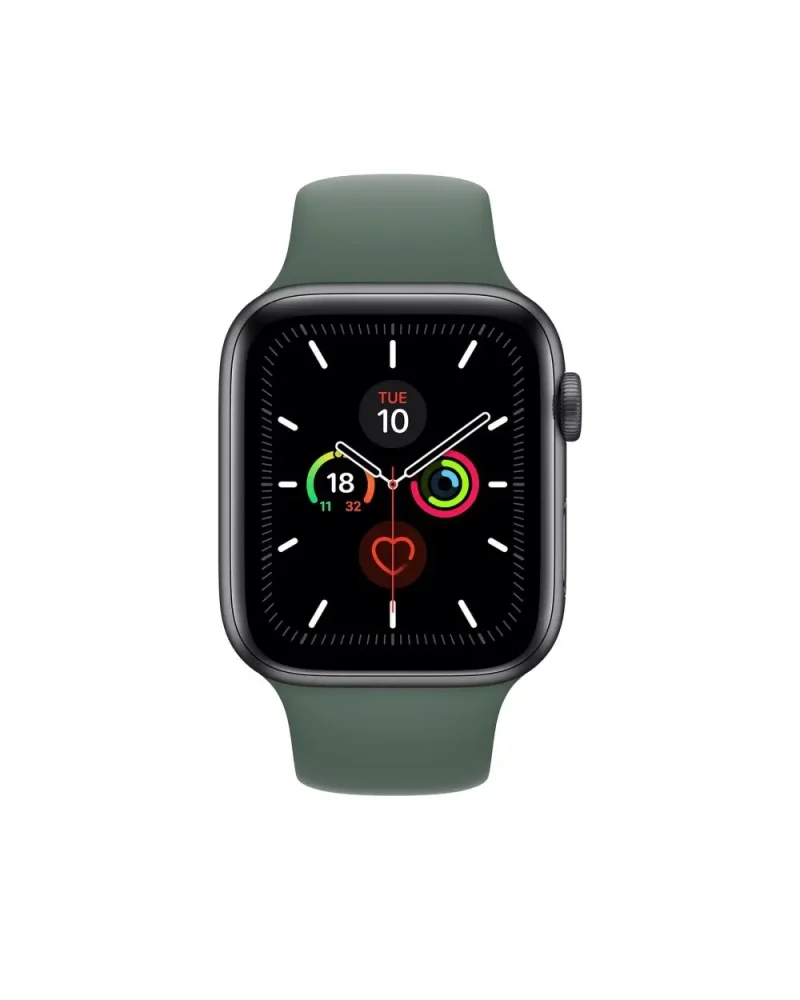 Apple Watch Series 5 pine green sport band fitness tracking smartwatch display
