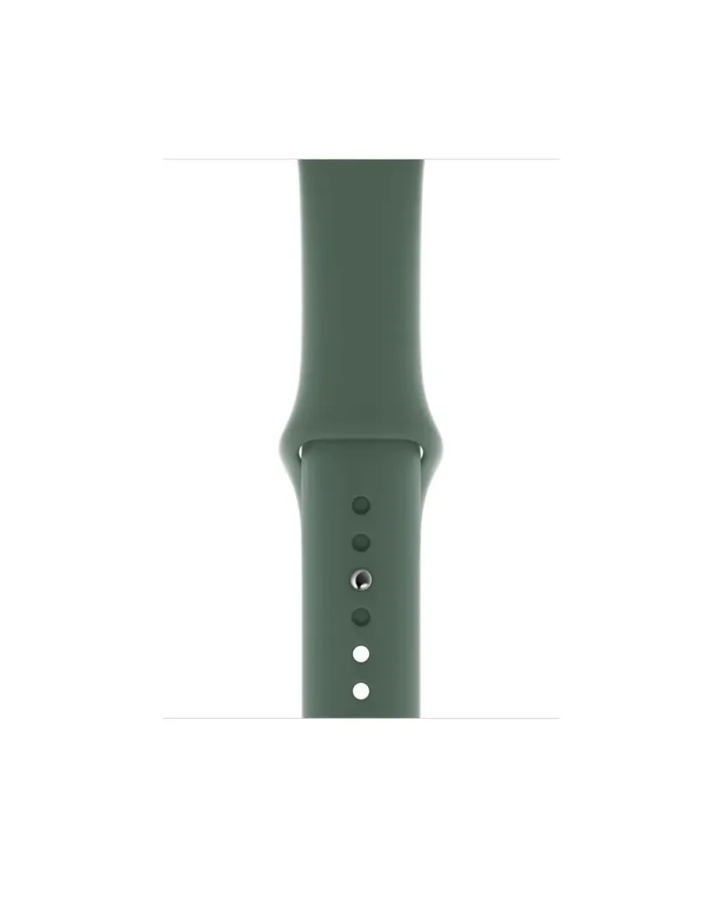 Pine green silicone sport band with connector dots for smartwatch