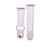 Pink sport watch band with perforated design and adjustable strap connector
