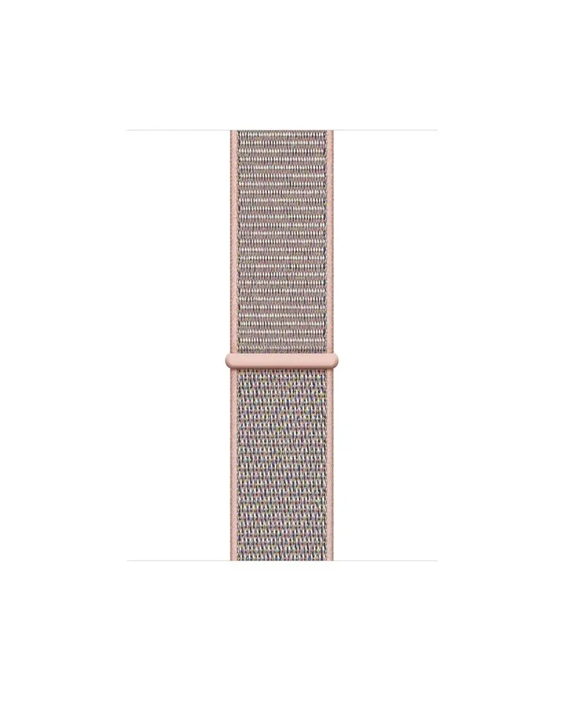 Pink Sand Sport Loop woven nylon watch band with connector