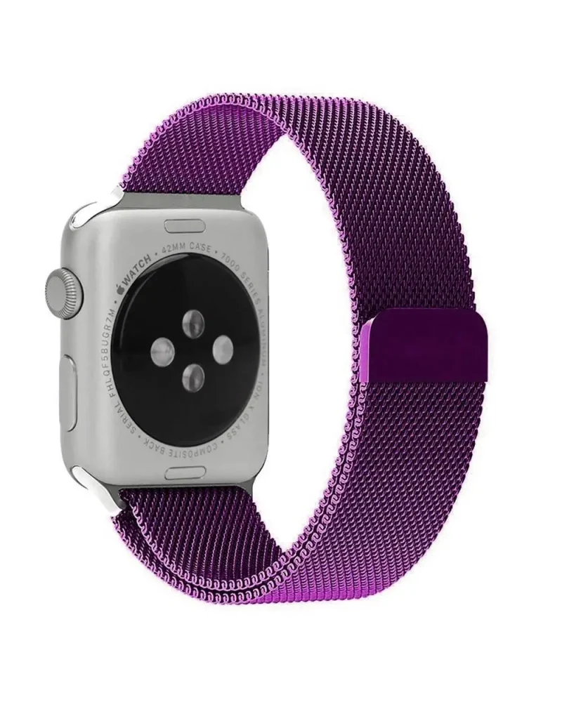 Purple mesh Milanese loop smartwatch band for Apple Watch 42mm