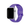 Purple silicone sport band for Apple Watch with silver aluminum case