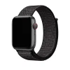Black sport loop smartwatch band with reflective weave and red digital crown