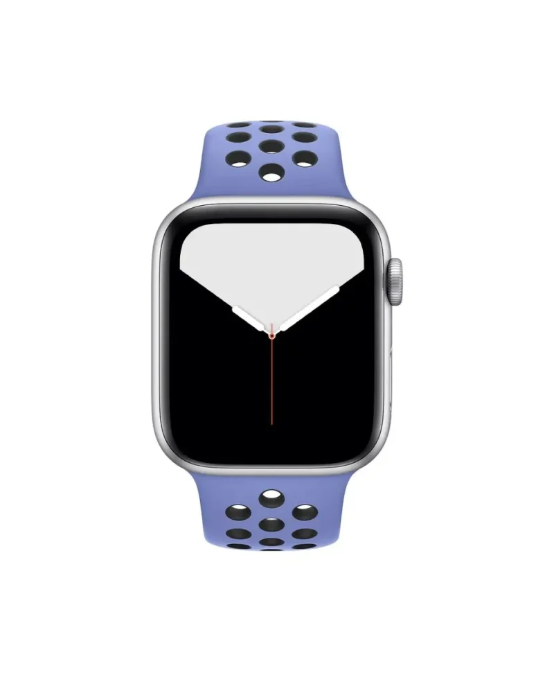 Apple Watch Nike Sport Band in Royal Pulse with perforated design and silver case