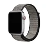 Apple Watch silver aluminum with gray sport loop band and red digital crown